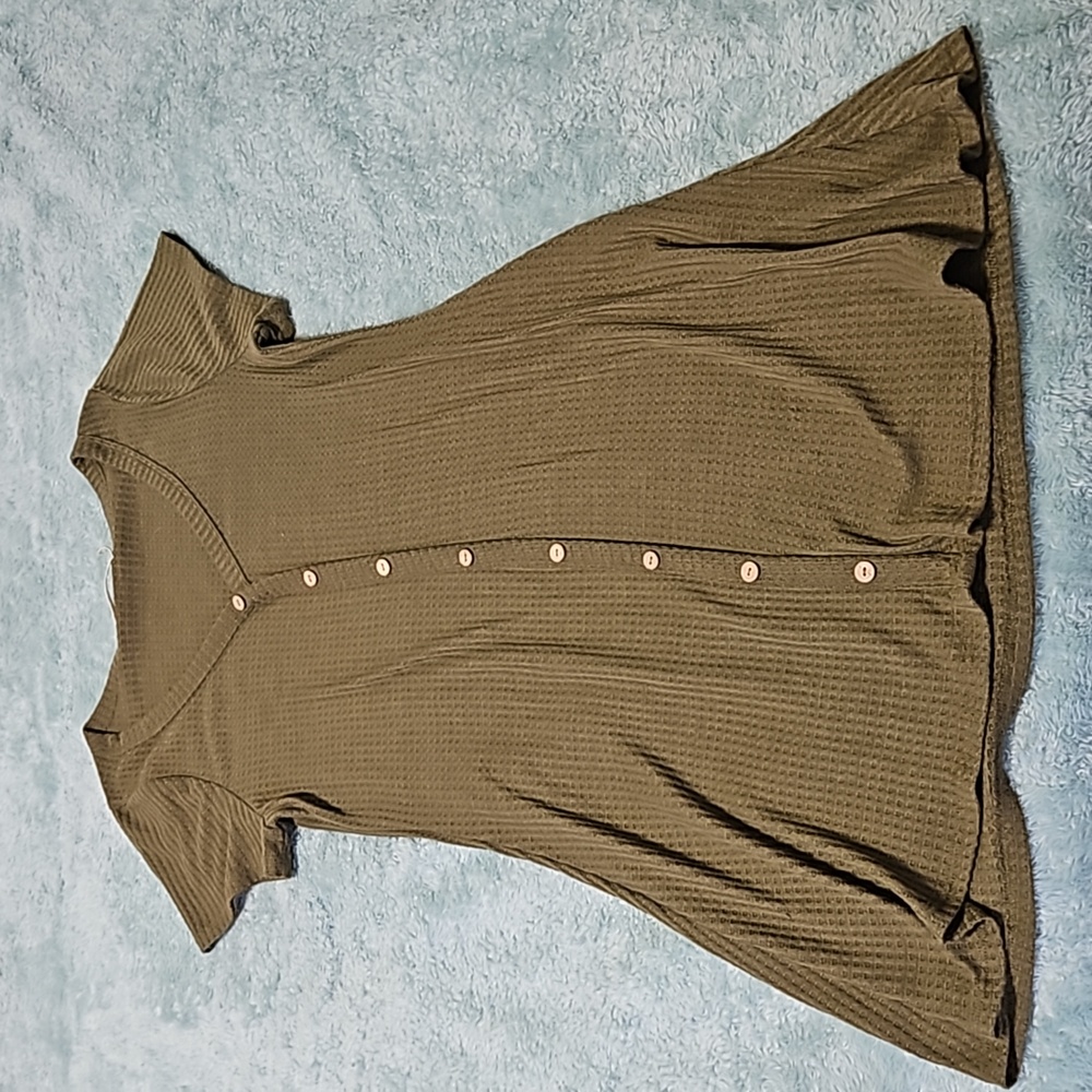 Green Cotton Thermal dress